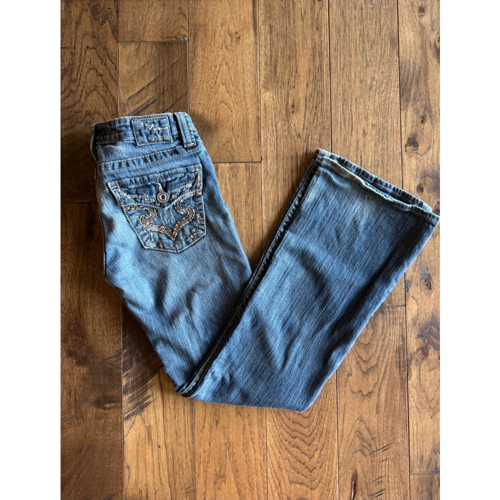 Big Star Sweet Bootcut Jeans Size 28R Medium Wash Denim